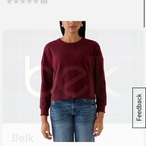 GAP Deep Red Cotton Knit Pullover